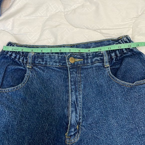 Vintage Denim Mom Jeans Floral Embroidered Size L - Picture 3 of 14